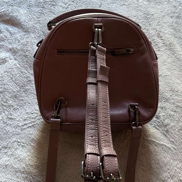 Real Leather Mauve purple med/large bag main image 4